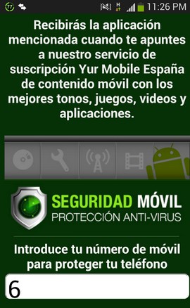 Servicio de Suscripción Yur Mobile España - Seguridad Móvil Protección Anti-Virus